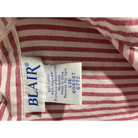 Blair Striped Lighthouse Embroidered Shirt large - Picture 5 of 8